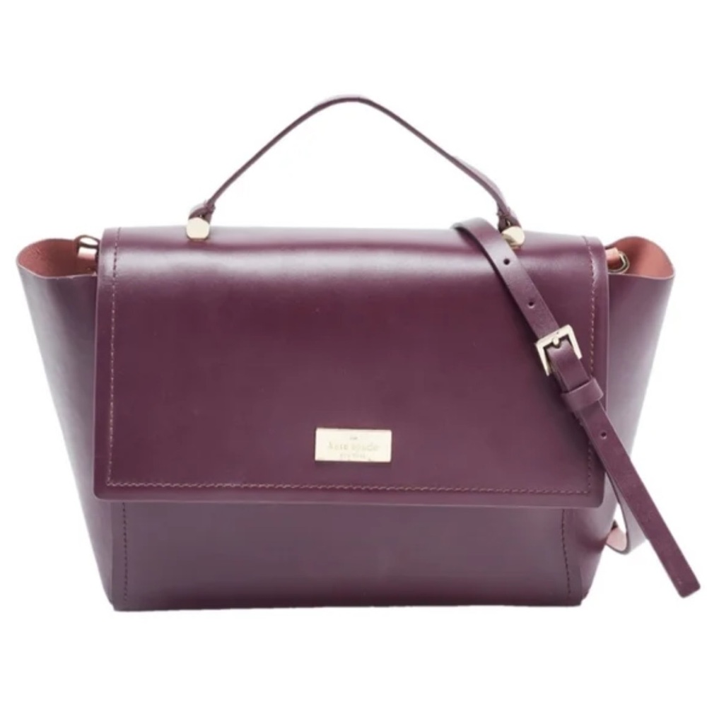 Aubergine / rose Kate spade New York Leather Arbor Hill Satchel EUC